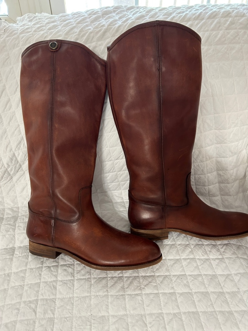 Frye Cognac Leather Tall Boots - Picture 4 of 9